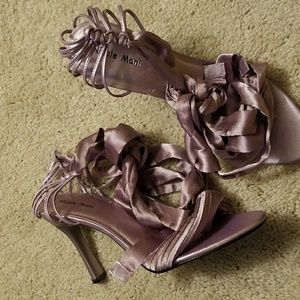 Satin Lavender pumps
